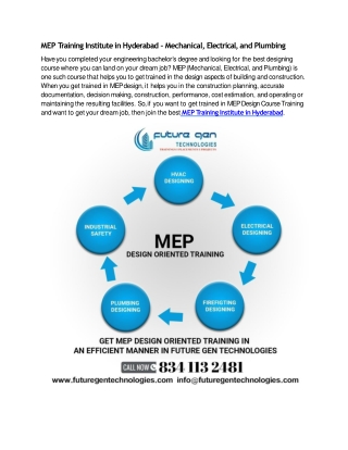 MEP Course in Hyderabad_Mechanical Electrical and Plumbing