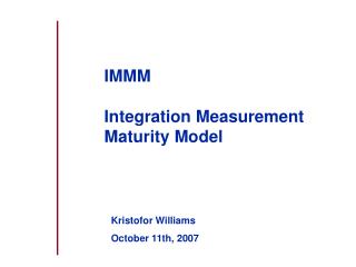 Kristofor Williams October 11th, 2007