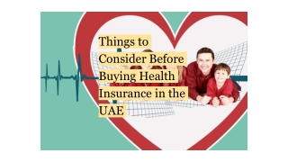 Things to Consider Before Buying Health Insurance in the UAE