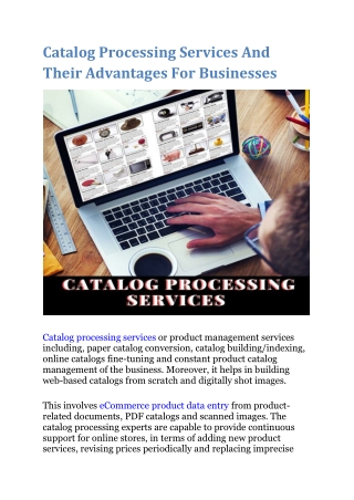 Catalog Processing Services And Their Advantages for Businesses