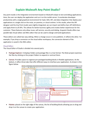 Explain Mulesoft any point studio