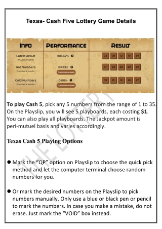 What are the Rules to Play Cash 5?