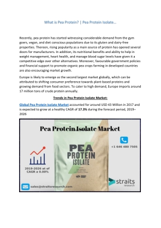 The Most (and Least) Effective Ideas In Pea Protein Isolate Market...