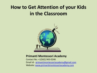 How to Get Attention of your Kids in the Classroom