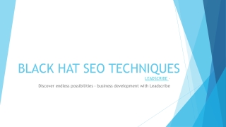 Black hat seo techniques