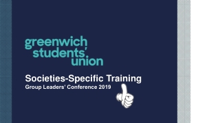 Societies-Specific Training Group Leaders’ Conference 2019