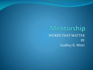 Mentorship