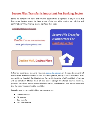 Secure Files Transfer Is Important For Banking Sector