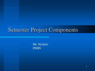 Semester Project Components