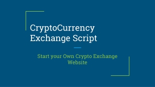 Build Your Own Bitcoin & Cryptocurrency Exchange Platform