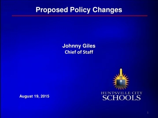 Proposed Policy Changes