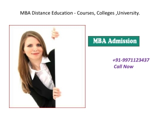 MBA Distance Education - Courses, Colleges ,University, Fees Structure.