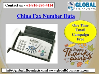 China Fax Number Data