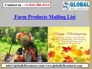 Farm Products Mailing List