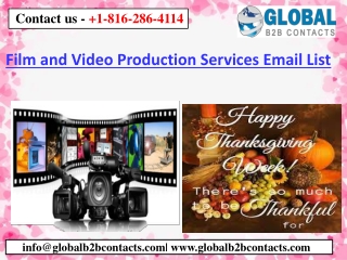 Film and Video Production Services Email List