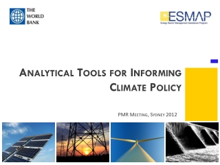 Analytical T ools for Informing C limate P olicy