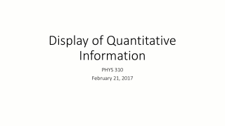 Display of Quantitative Information