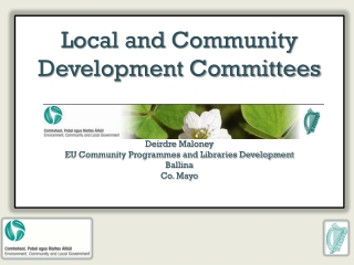Local and Community Development Committees Deirdre Maloney