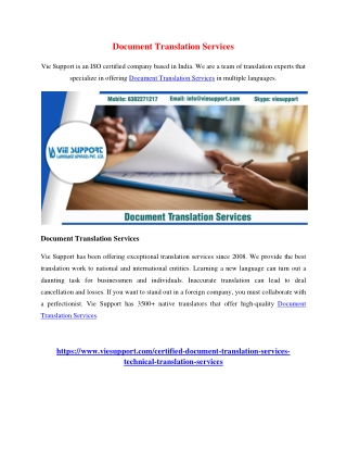 Document Translation Services