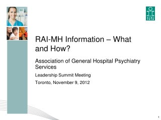 RAI-MH Information – What and How?