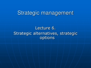 Strategic management