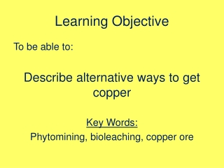 Learning Objective