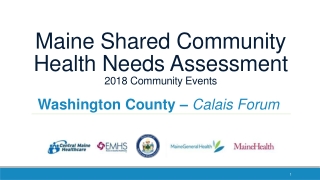 Maine Shared Community Health Needs Assessment 2018 Community Events
