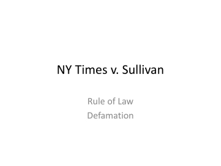 NY Times v. Sullivan