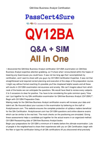 QV12BA Sample Questions