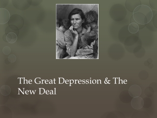 The Great Depression &amp; The New Deal