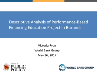 Descriptive Analysis of Performance-Based Financing Education Project in Burundi