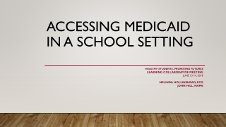 Accessing Medicaid in a School setting