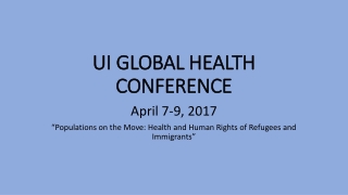 UI GLOBAL HEALTH CONFERENCE