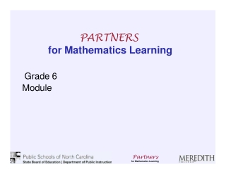 Partners for Mathematics Learning