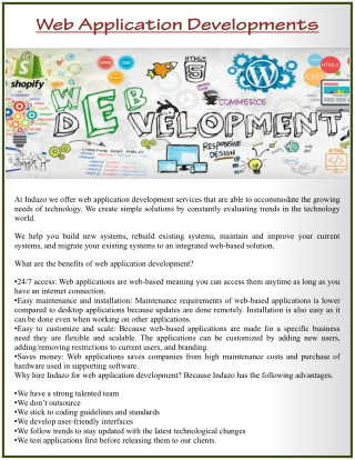 Web Application Developments