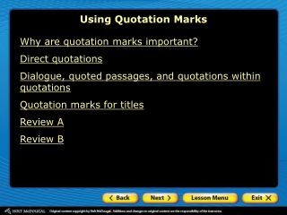 Why are quotation marks important? Direct quotations