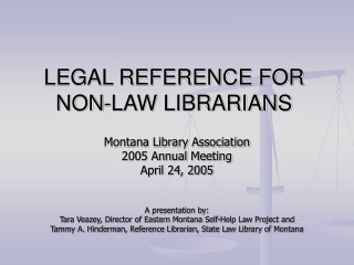 LEGAL REFERENCE FOR NON-LAW LIBRARIANS