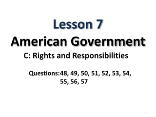 Lesson 7 American Government