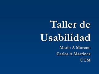 Taller d e Usabilidad