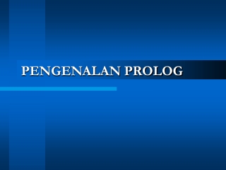 PENGENALAN PROLOG