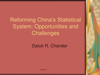 Reforming China’s Statistical System: Opportunities and Challenges