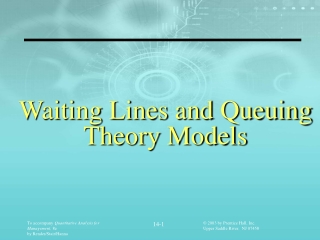 Waiting Lines and Queuing Theory Models