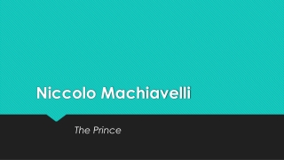 Niccolo Machiavelli