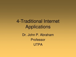 4-Traditional Internet Applications