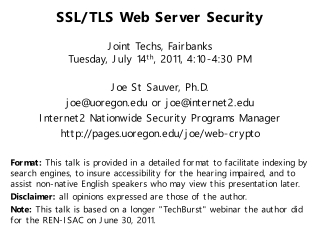 SSL/TLS Web Server Security