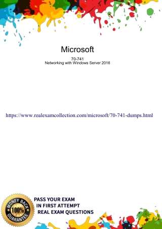 70-741 Dumps - Pass4sure Microsoft Question Answer - RealExamCollection - 2019