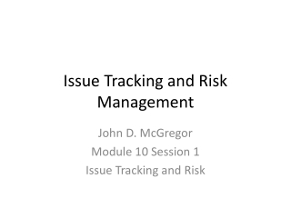 Issue Tracking and Risk Management