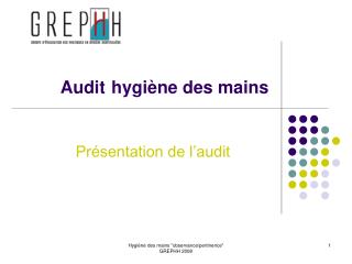 Audit hygiène des mains