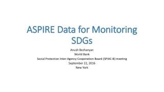 ASPIRE Data for Monitoring SDGs