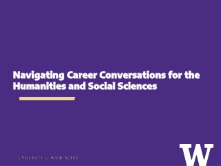 Navigating Career Conversations for the Humanities and Social Sciences